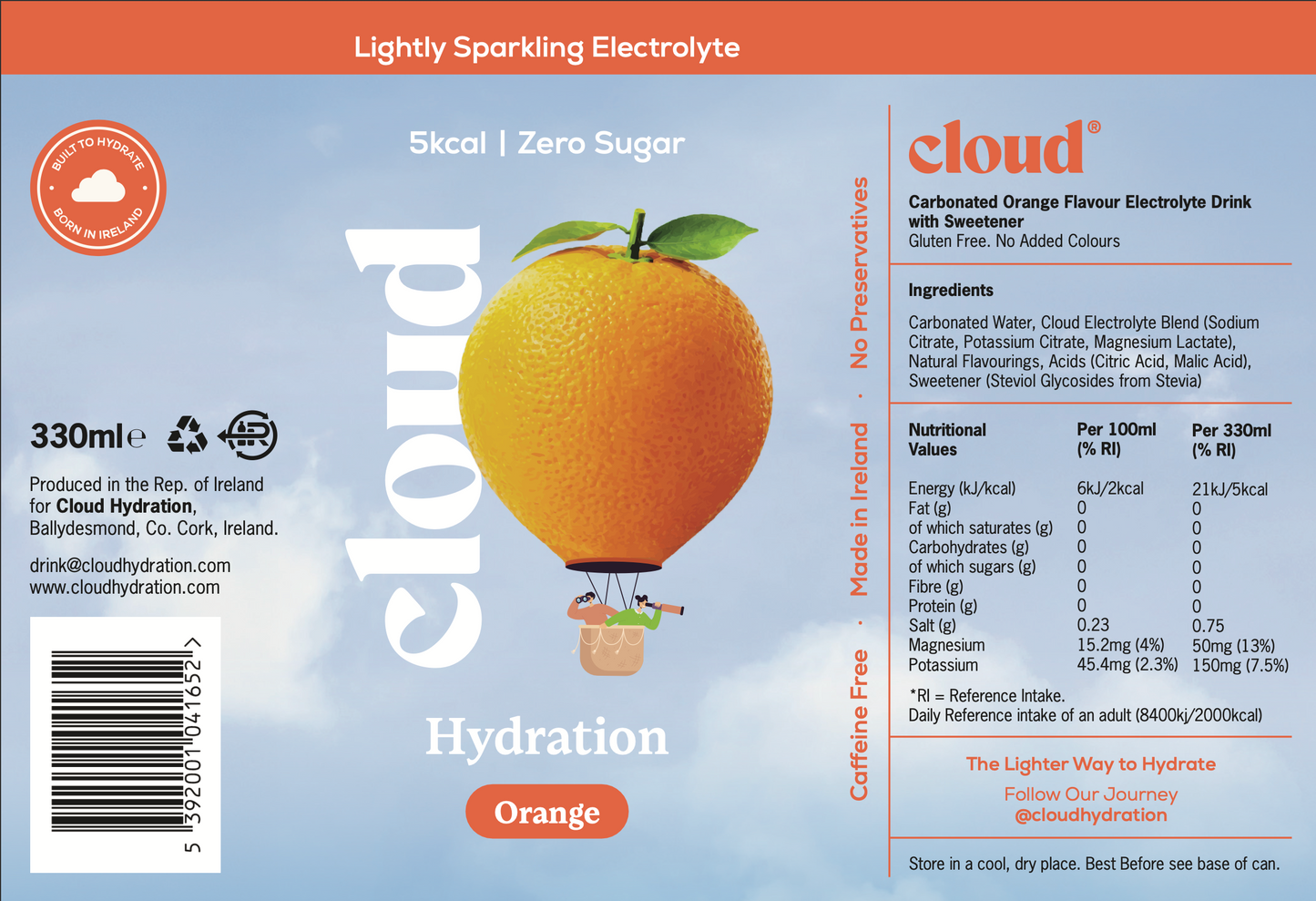 Cloud Hydration - Orange